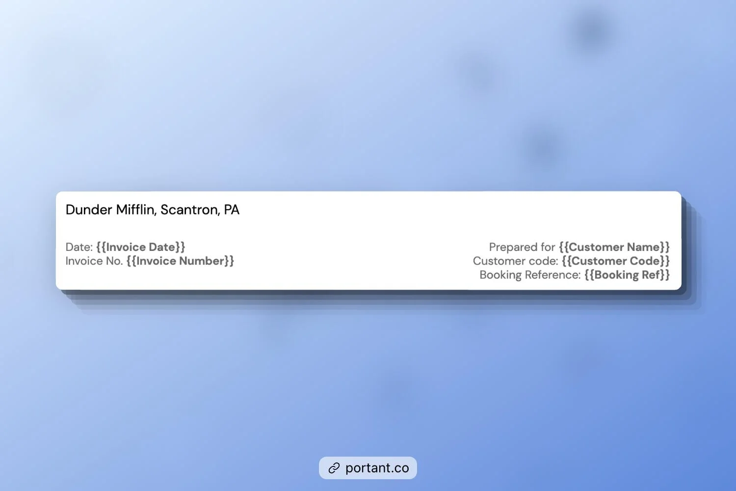 Business Information Field - Portant's Invoice Template Sample