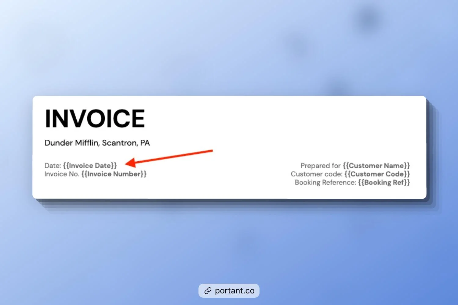 Invoice Date Field in Portant's Invoice Template