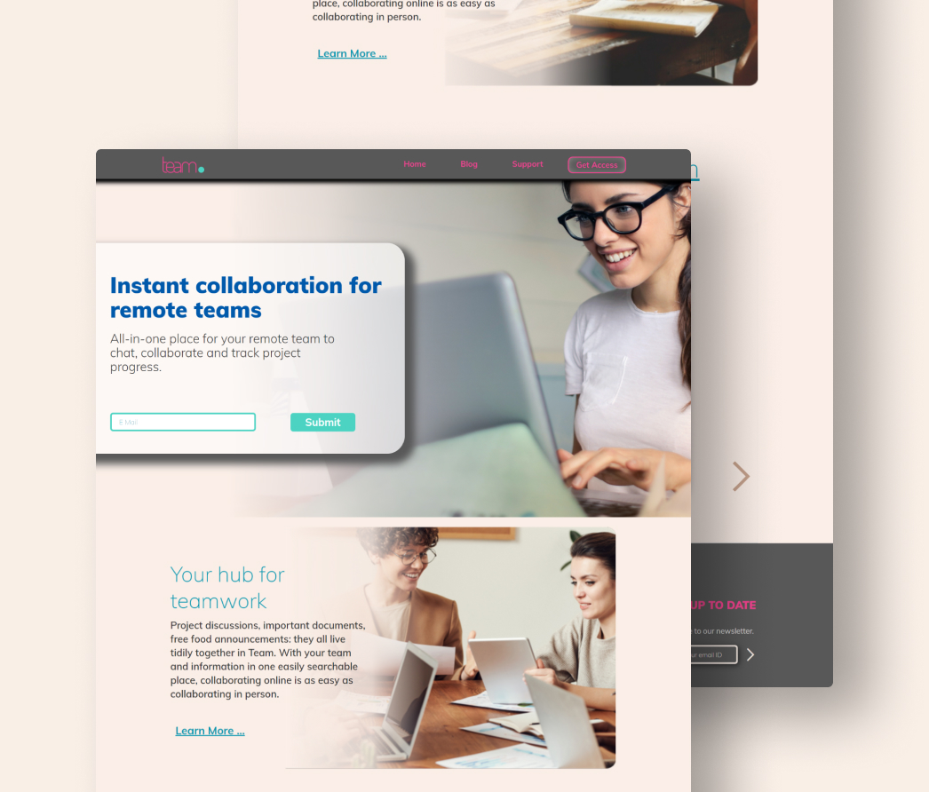 A mockup of a project