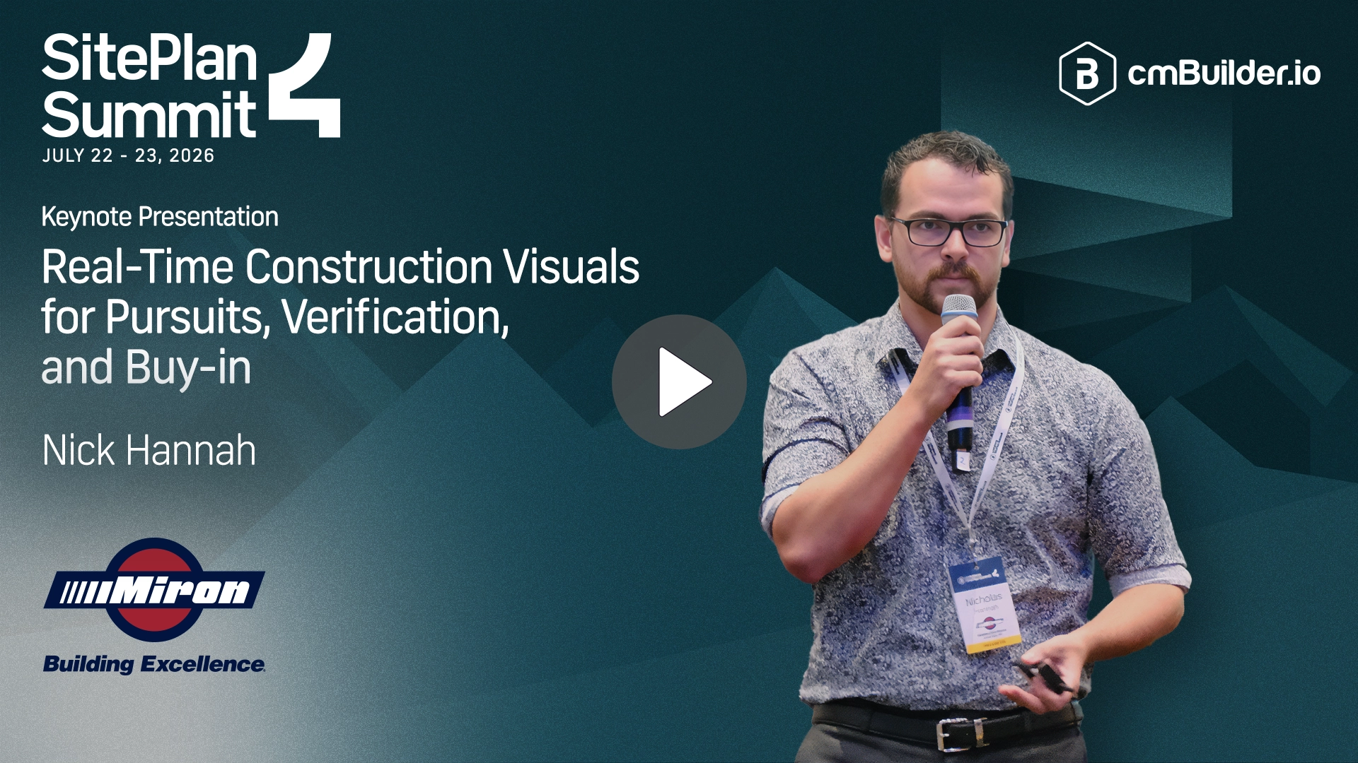 SitePlan Summit 4 - Keynote Presentation - Nick Hannah from Miron