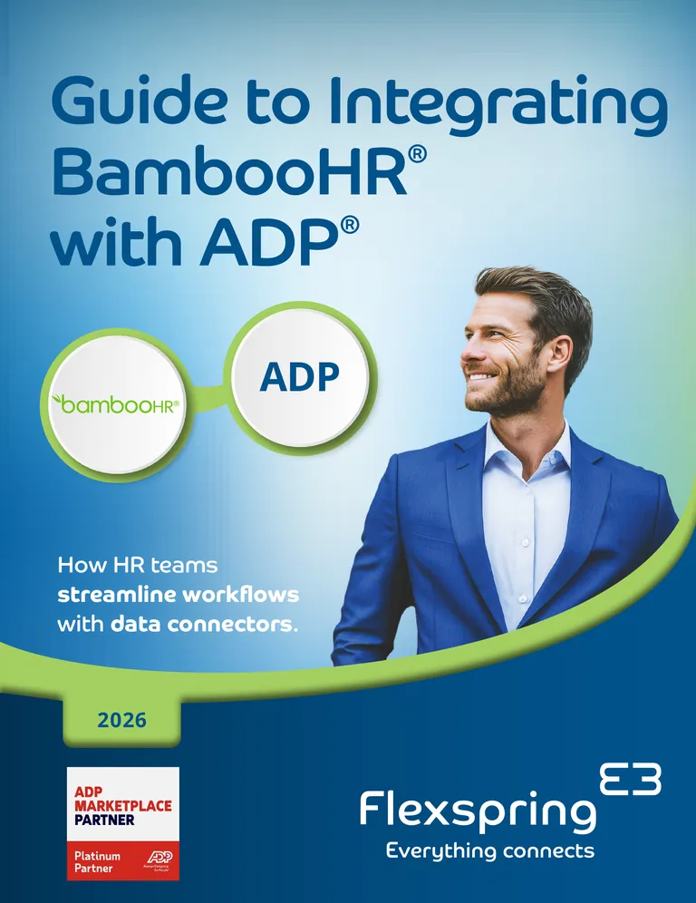 Cover of the BambooHR with ADP Integration Guide from Flexspring