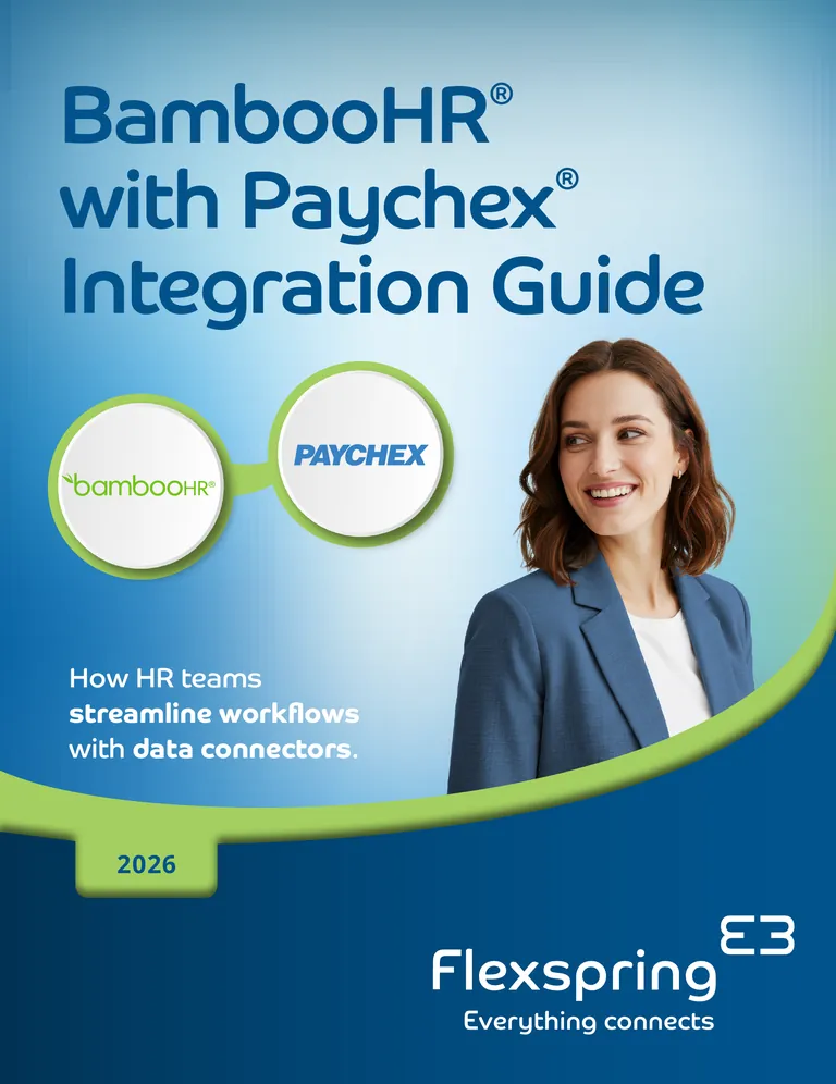 Cover of the BambooHR with Paychex Integration Guide from Flexspring