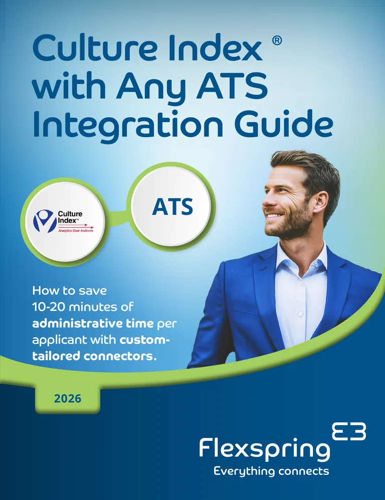 Cover of the Culture Index with Any ATS Integration Guide from Flexspring
