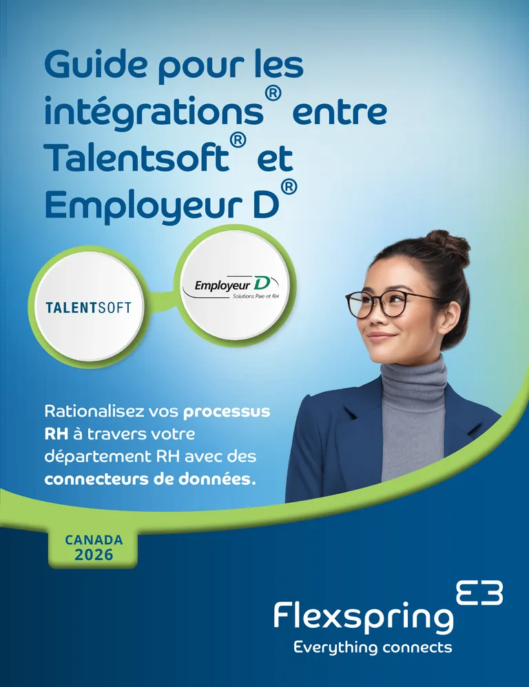 Portada de la Guía de integración de Talentsoft con Employeur D, de Flexspring
