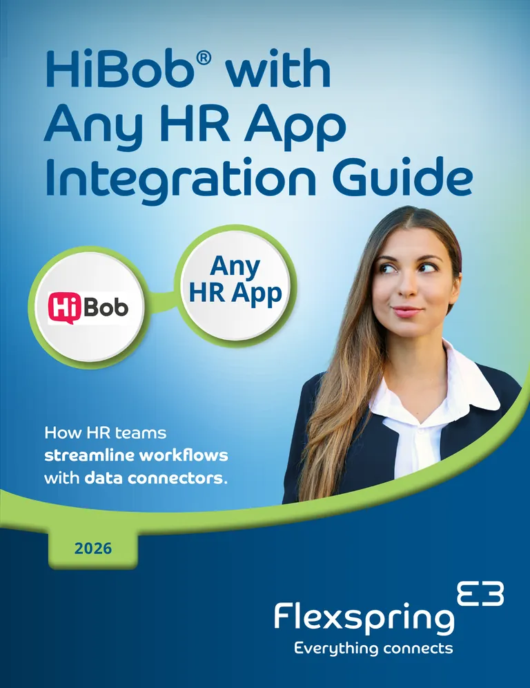 Cover of the HiBob with Any HR App Integration Guide from Flexspring