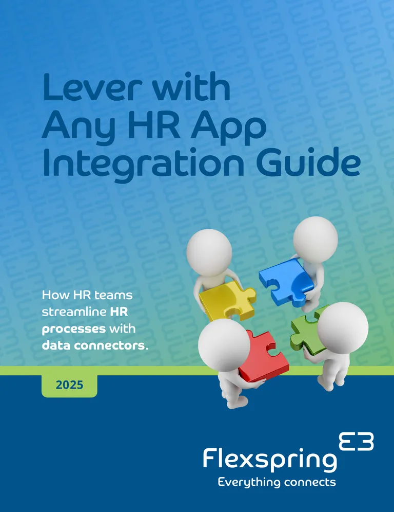 Cover of the Lever with Any HR App Integration Guide from Flexspring