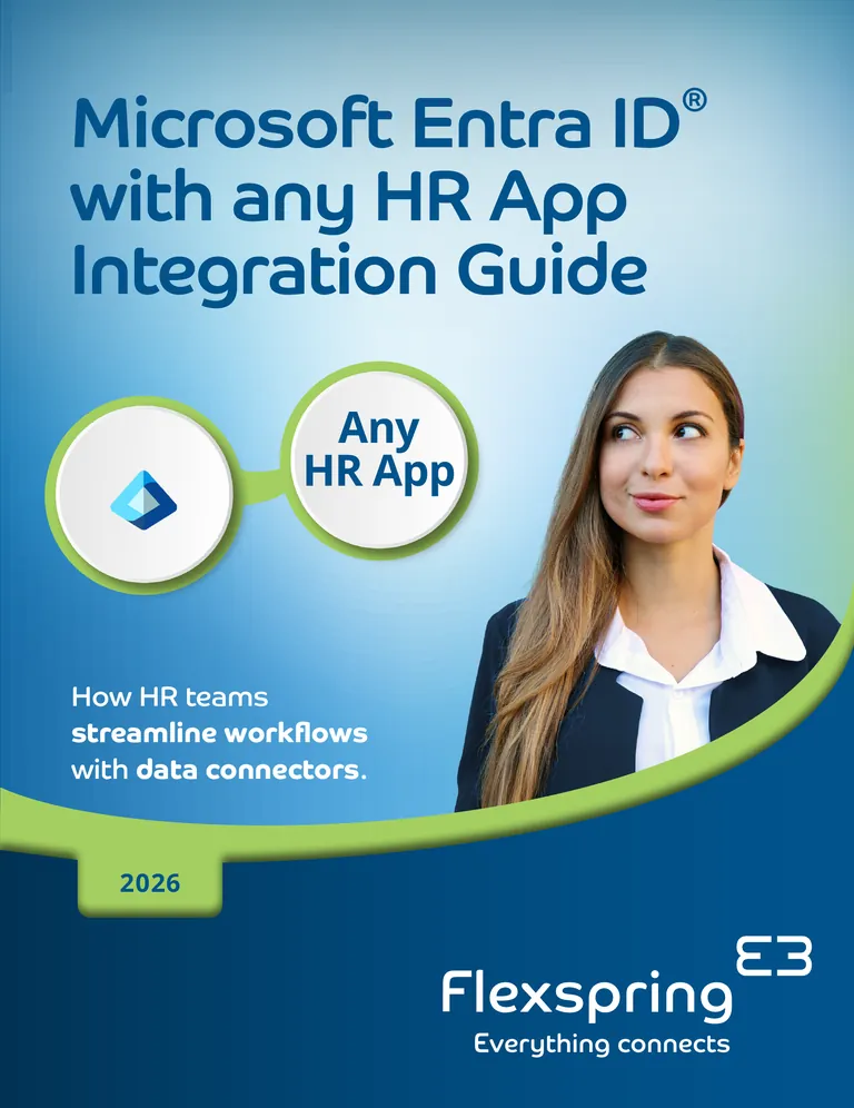 Portada de la guía «Microsoft Entra ID con integración con cualquier aplicación de RR. HH.» de Flexspring