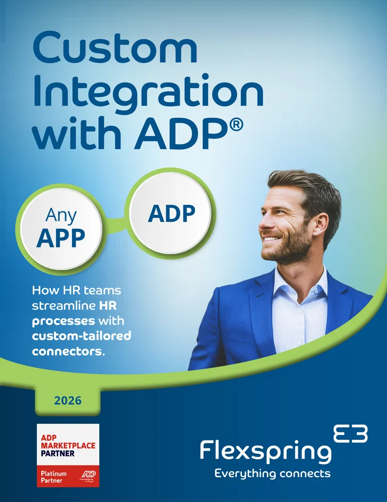 Portada del nuevo conector personalizado con la guía « ADP » de Flexspring