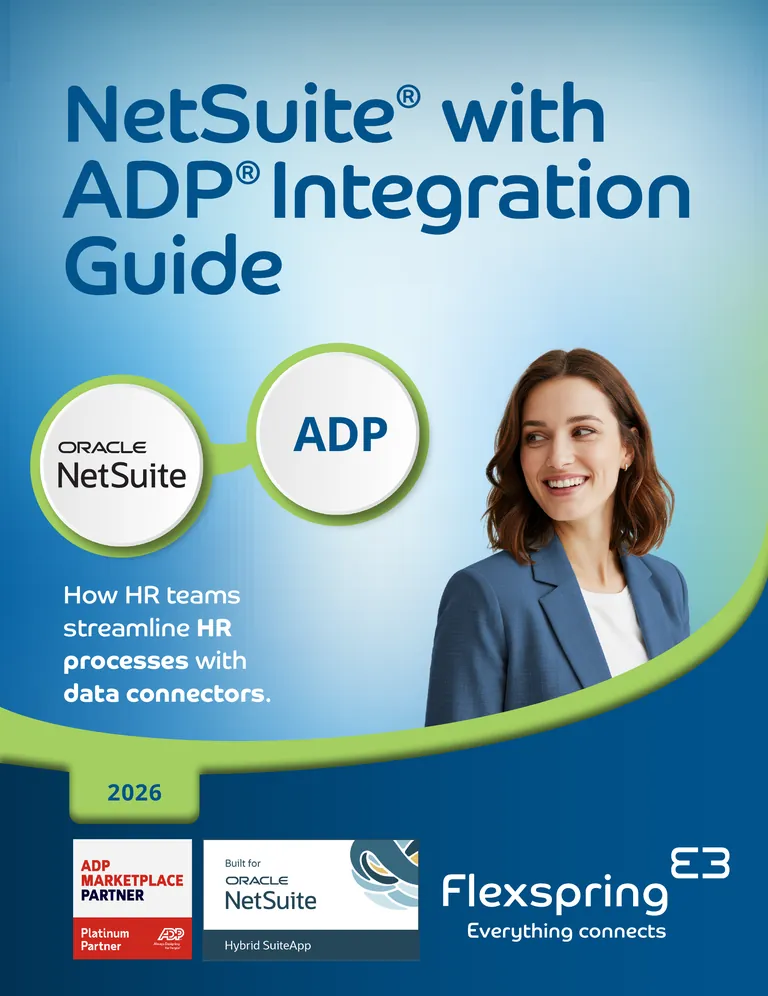Cover of the NetSuite with ADP Integration Guide from Flexspring