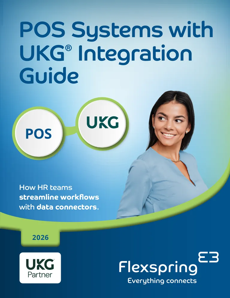 Cover of the POS with UKG Integration Guide from Flexspring