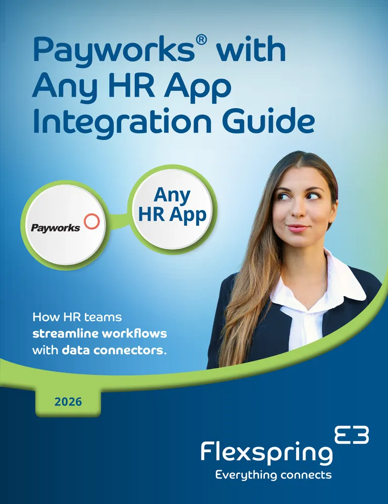 Portada de la guía «Payworks con integración con cualquier aplicación de RR. HH.» de Flexspring