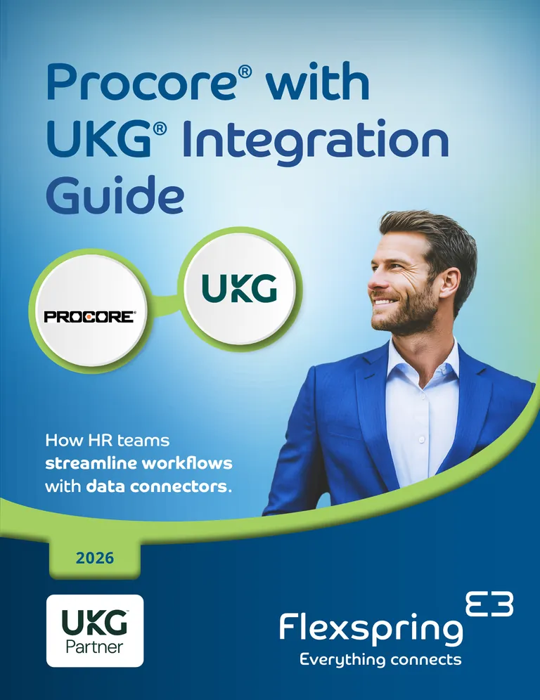 Cover of the Procore with UKG Integration Guide from Flexspring