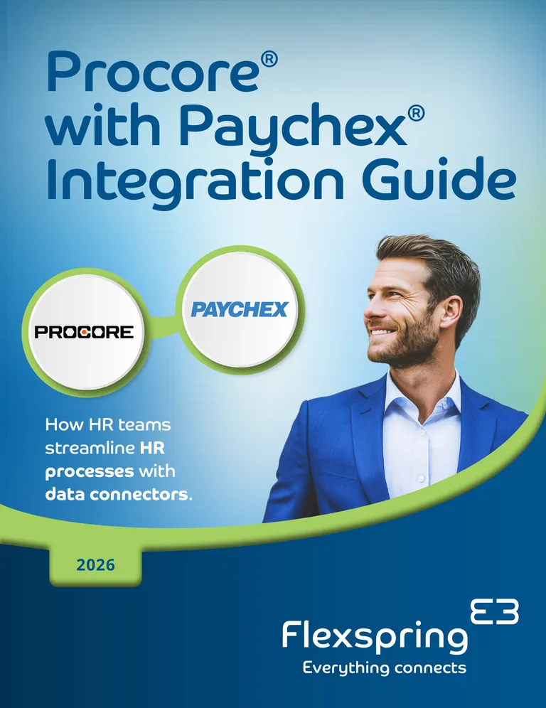 Cover of the Procore with Paychex Integration Guide from Flexspring