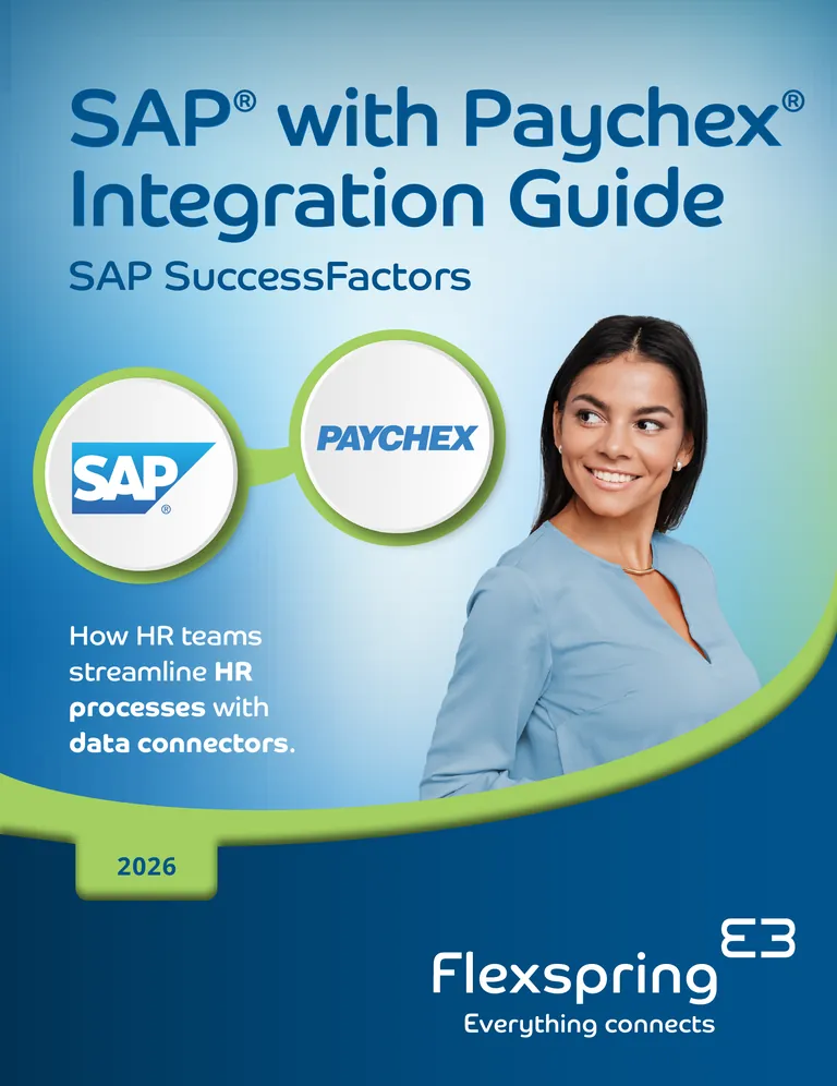 Portada de la Guía de integración de SAP con Paychex de Flexspring