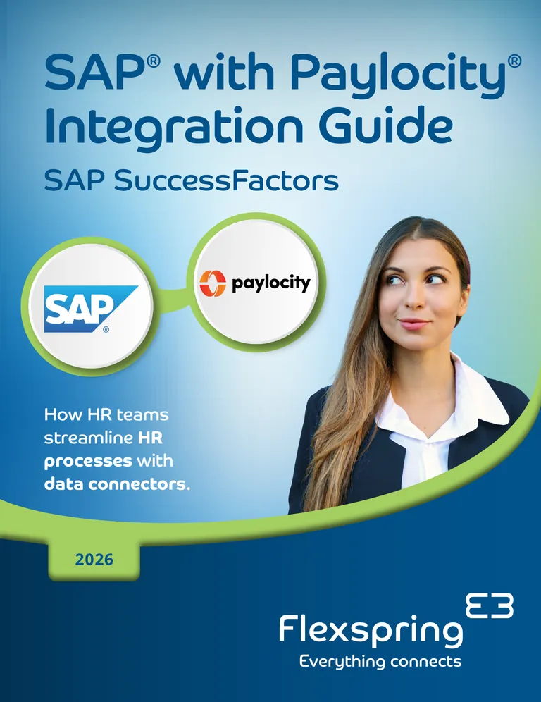 Portada de la Guía de integración de SAP con Paylocity de Flexspring