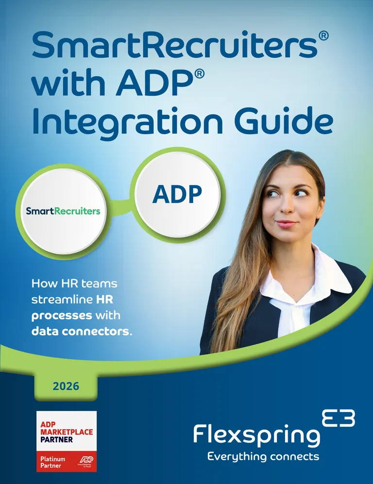 Cover of the SmartRecruiters with ADP Integration Guide from Flexspring