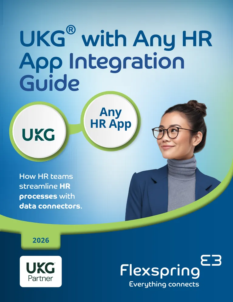 Couverture du guide « UKG with Any HR App Integration » de Flexspring