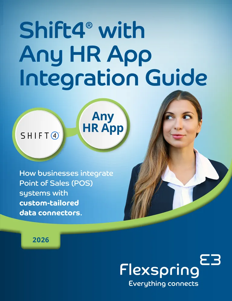 Cover of the Shift4 with Any HR App Integration Guide from Flexspring