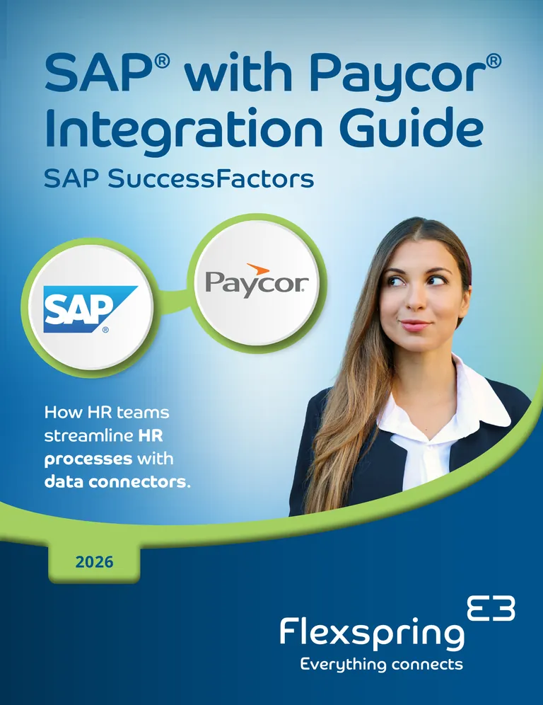 Cover of the SAP with Paycor Integration Guide from Flexspring