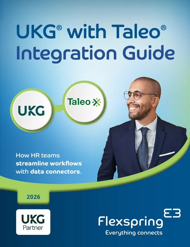 Cover of the UKG with Taleo Integration Guide from Flexspring