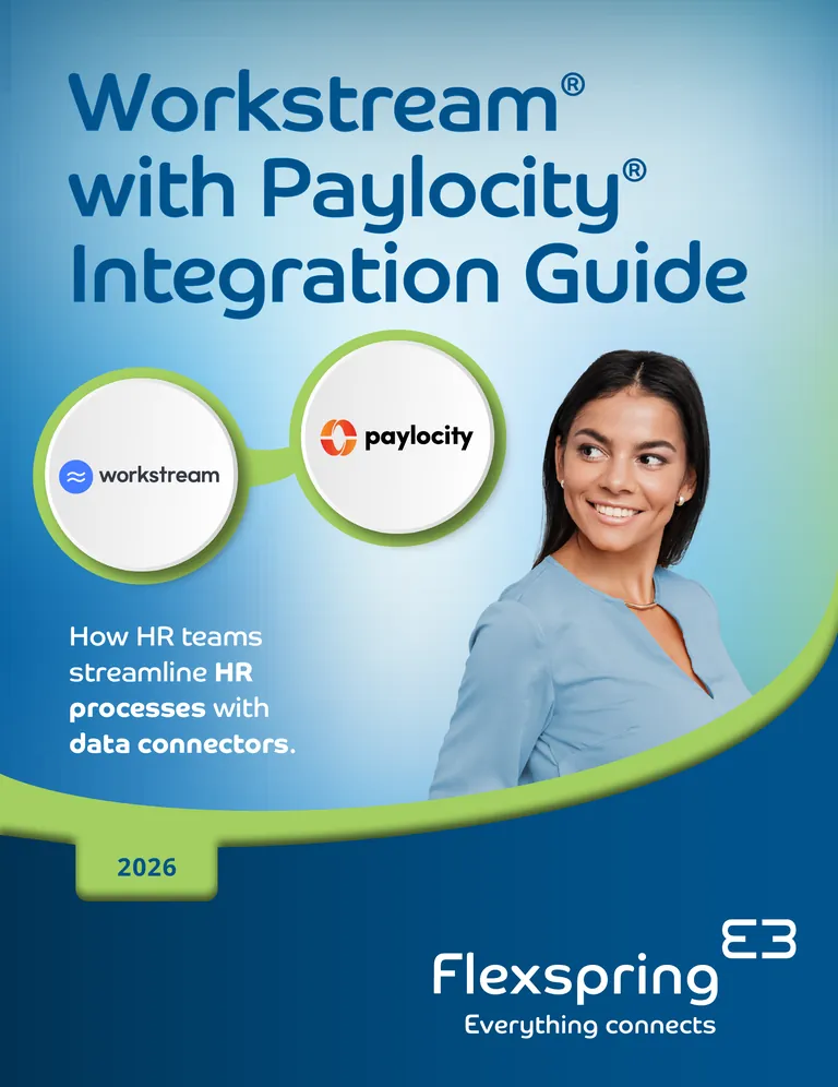 Cover of the Workstream with Paylocity Integration Guide from Flexspring