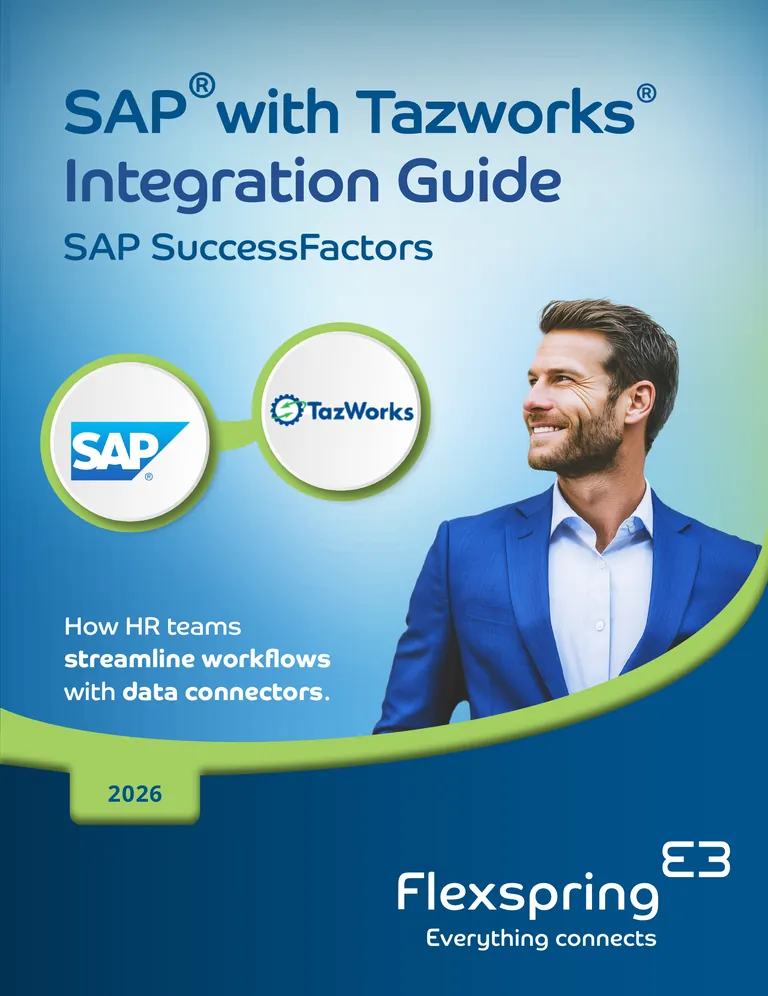 Cover of the SAP with Tazworks Integration Guide from Flexspring