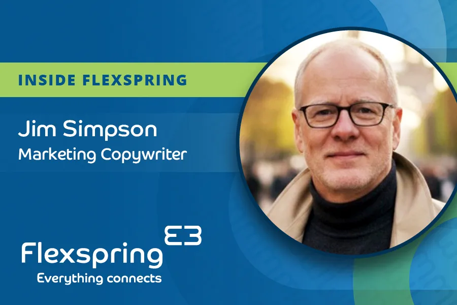 Jim Simpson, Marketing Copywriter at Flexspring, featured in the Inside Flexspring employee interview series.