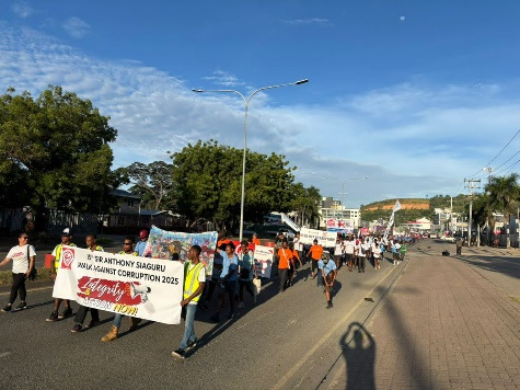 Anthony Siagura Walk against Corruption TI PNG