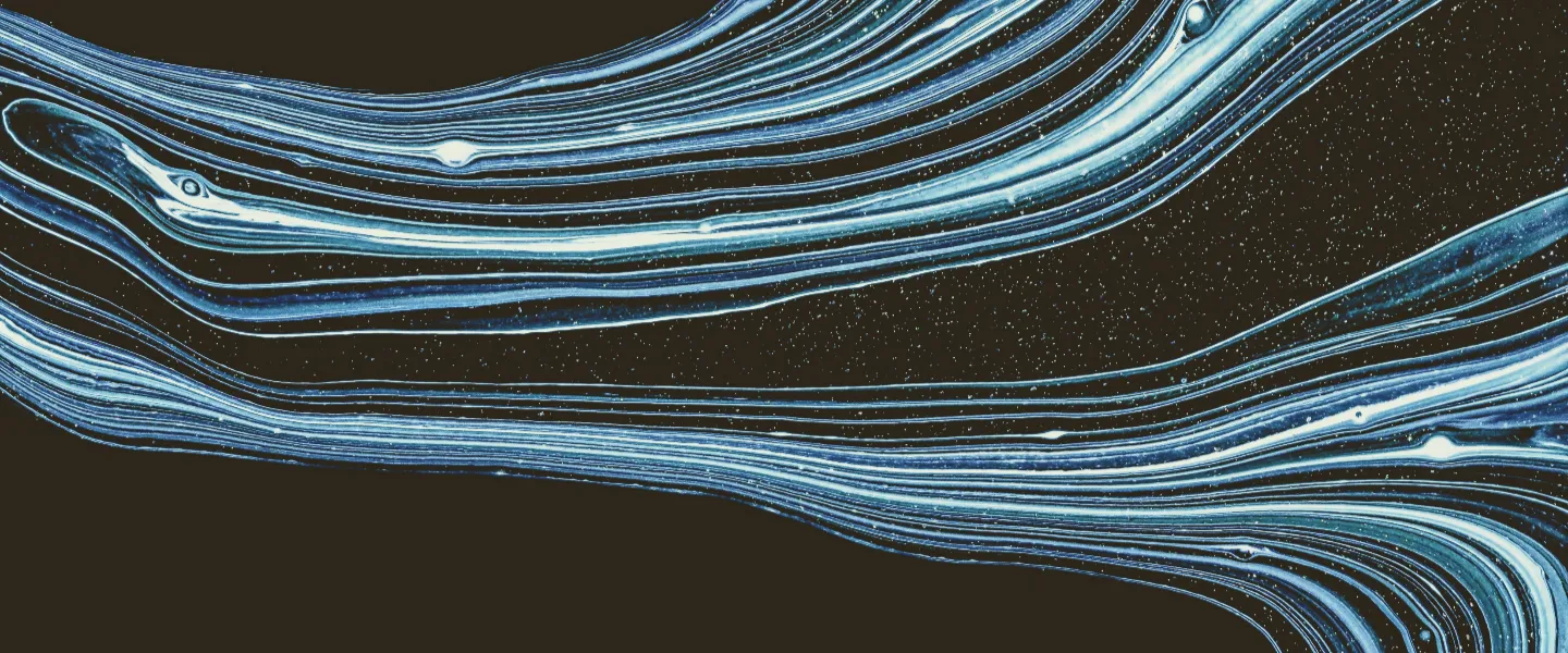 Flujo de líquido celeste sobre otro liquido negro