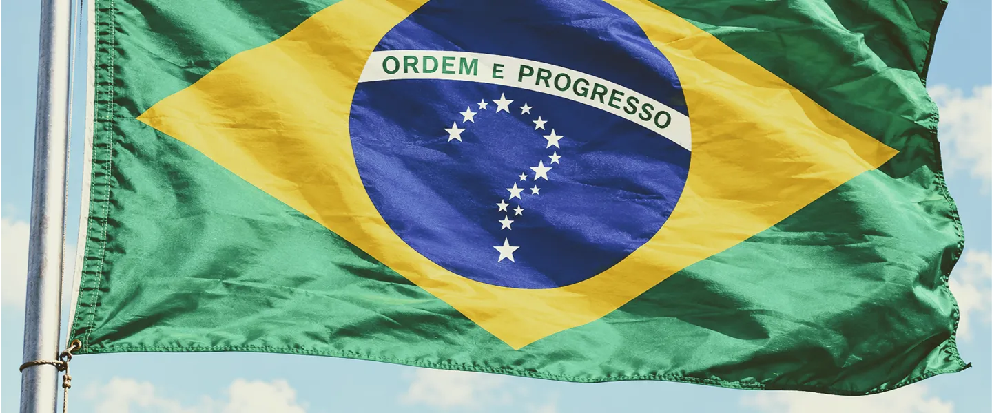 Bandera de Brasil con las estrellas reordenadas en forma de signo de pregunta