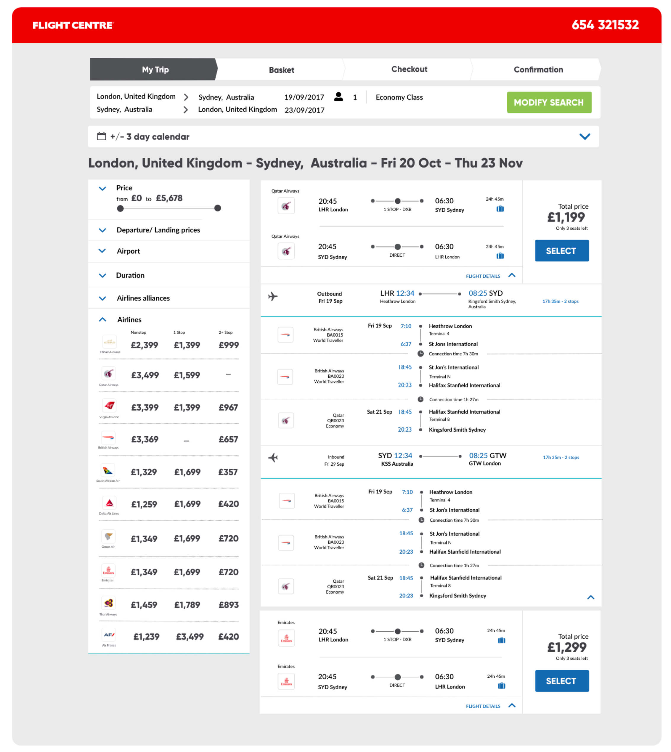 Flight Centre Booking System Desktop graphic 