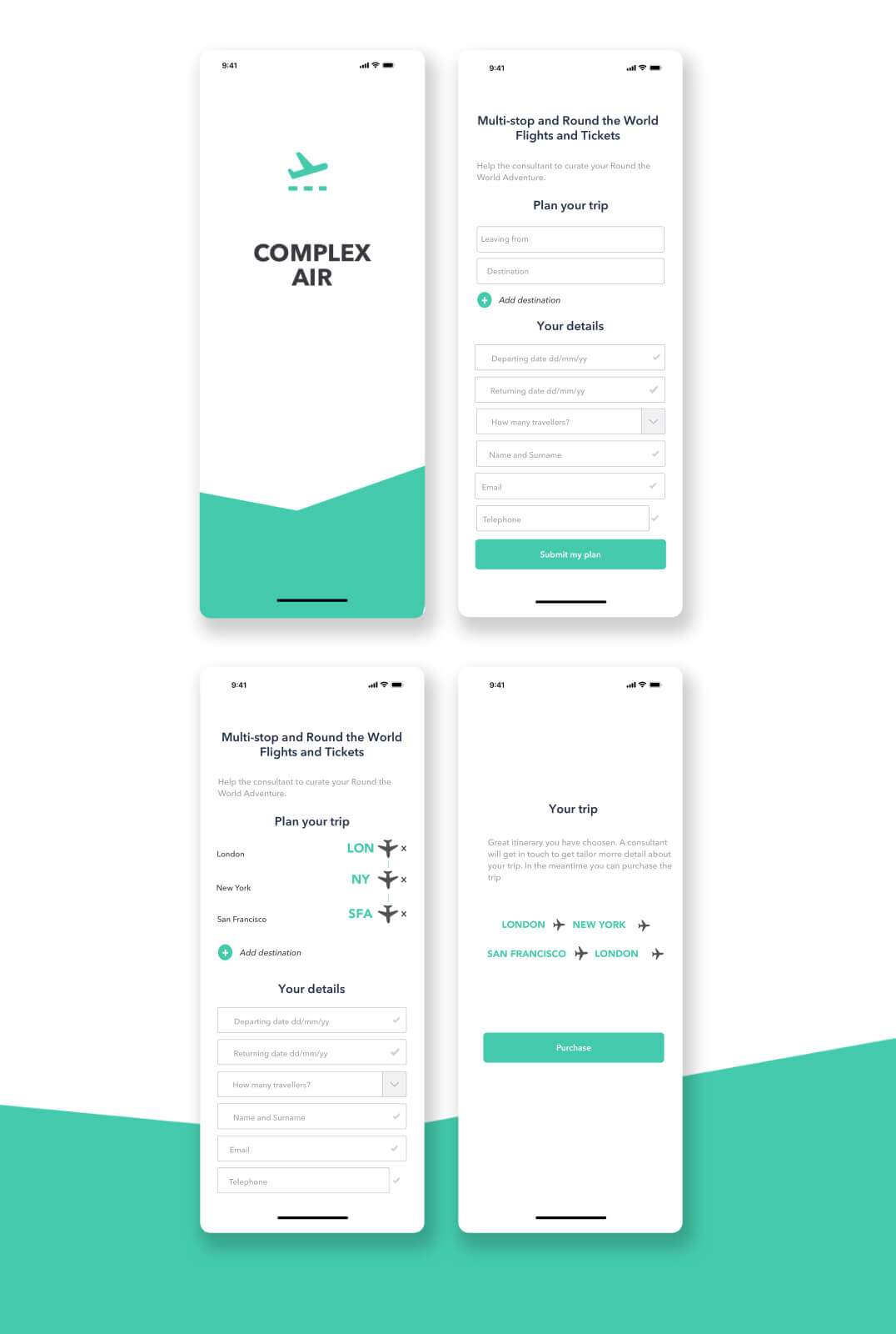 Multiple destination Booking App