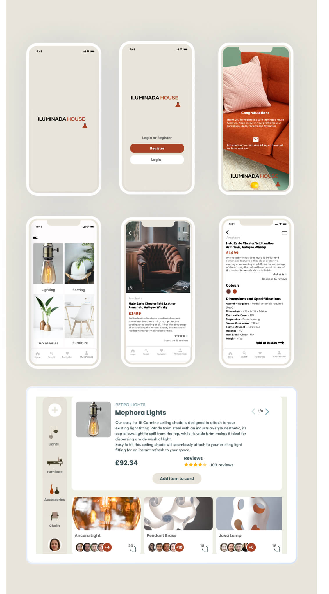 Screens and iPad screen of Iluminada Chateau du Frechou b&b homepage