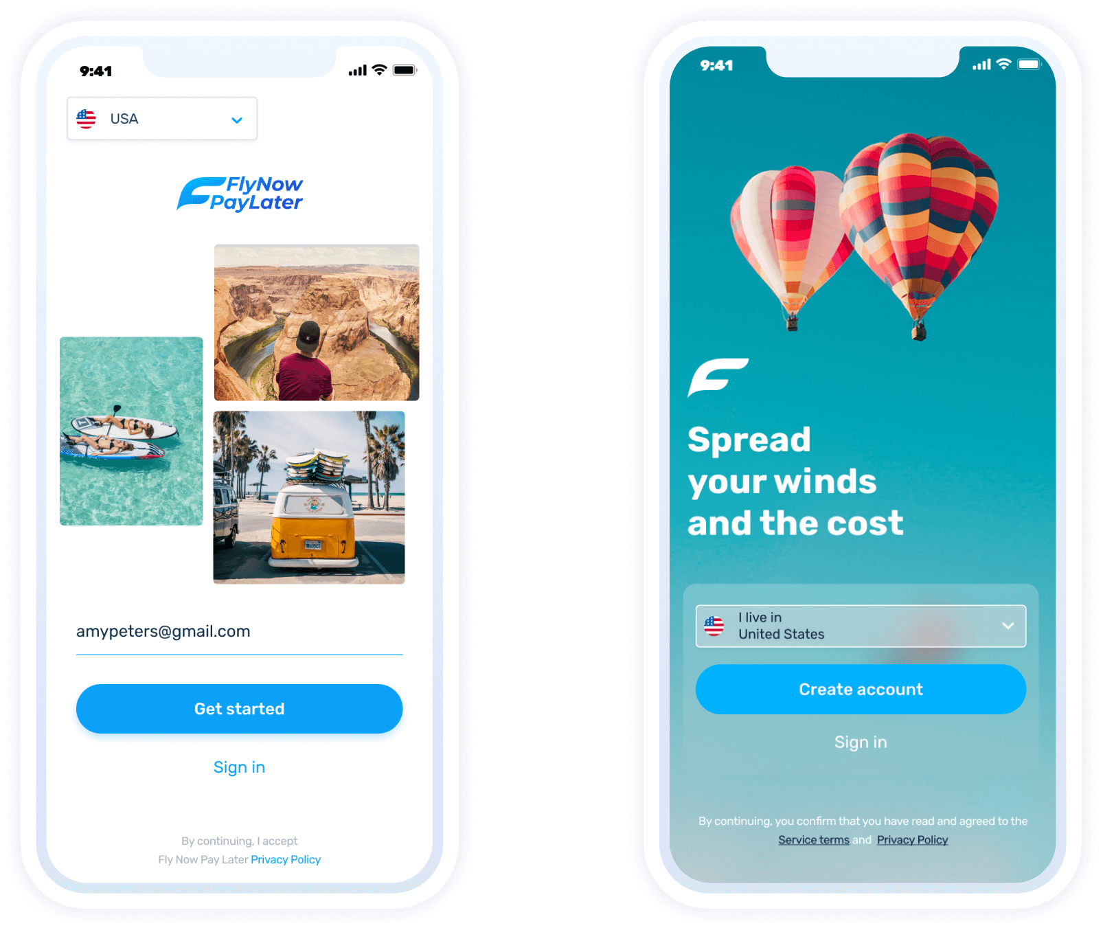 2 login screens bezels