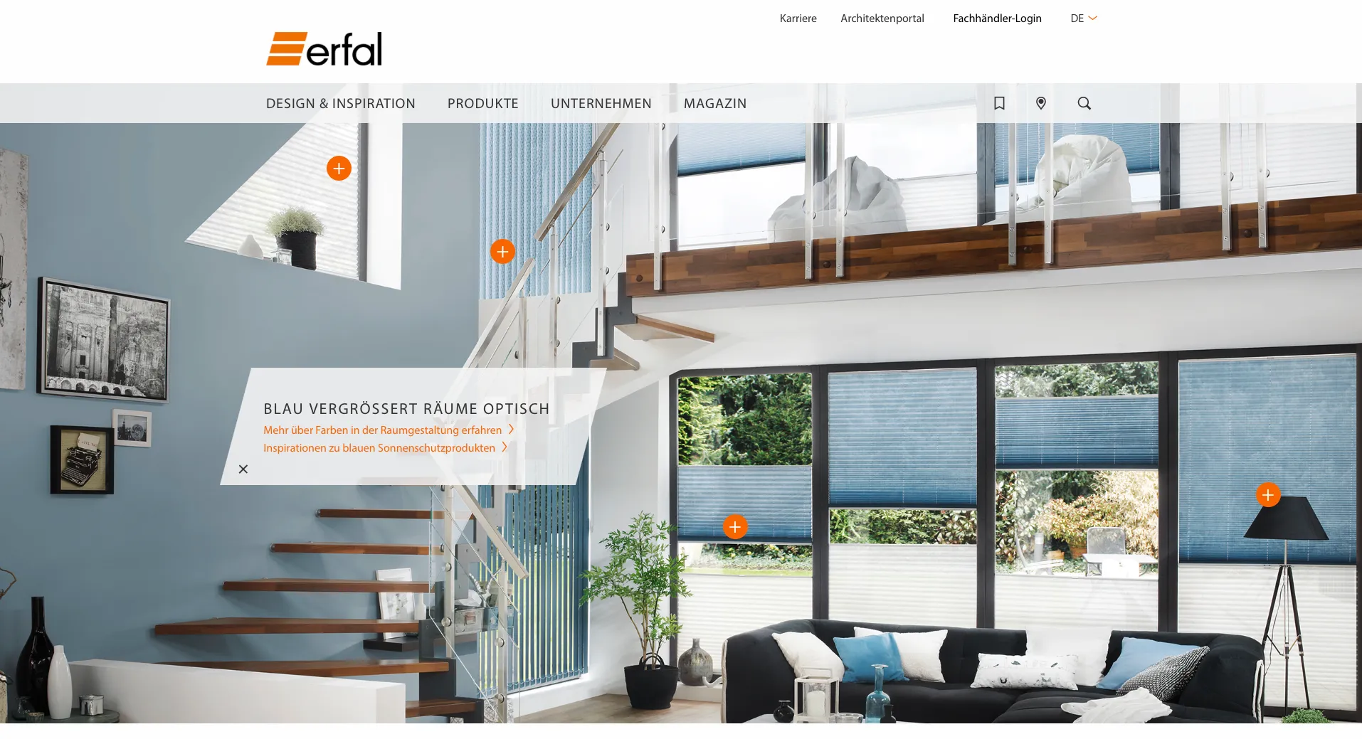 Die Startseite des Relaunchs 2017 von erfal.de