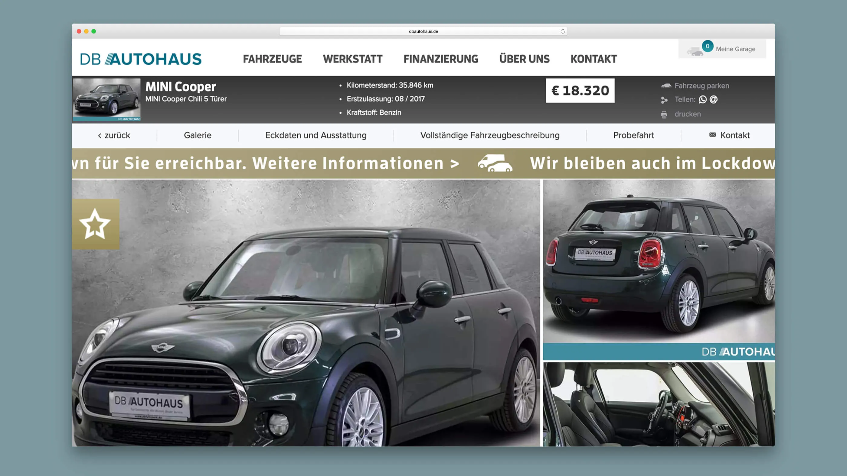Premium vehicles detail page