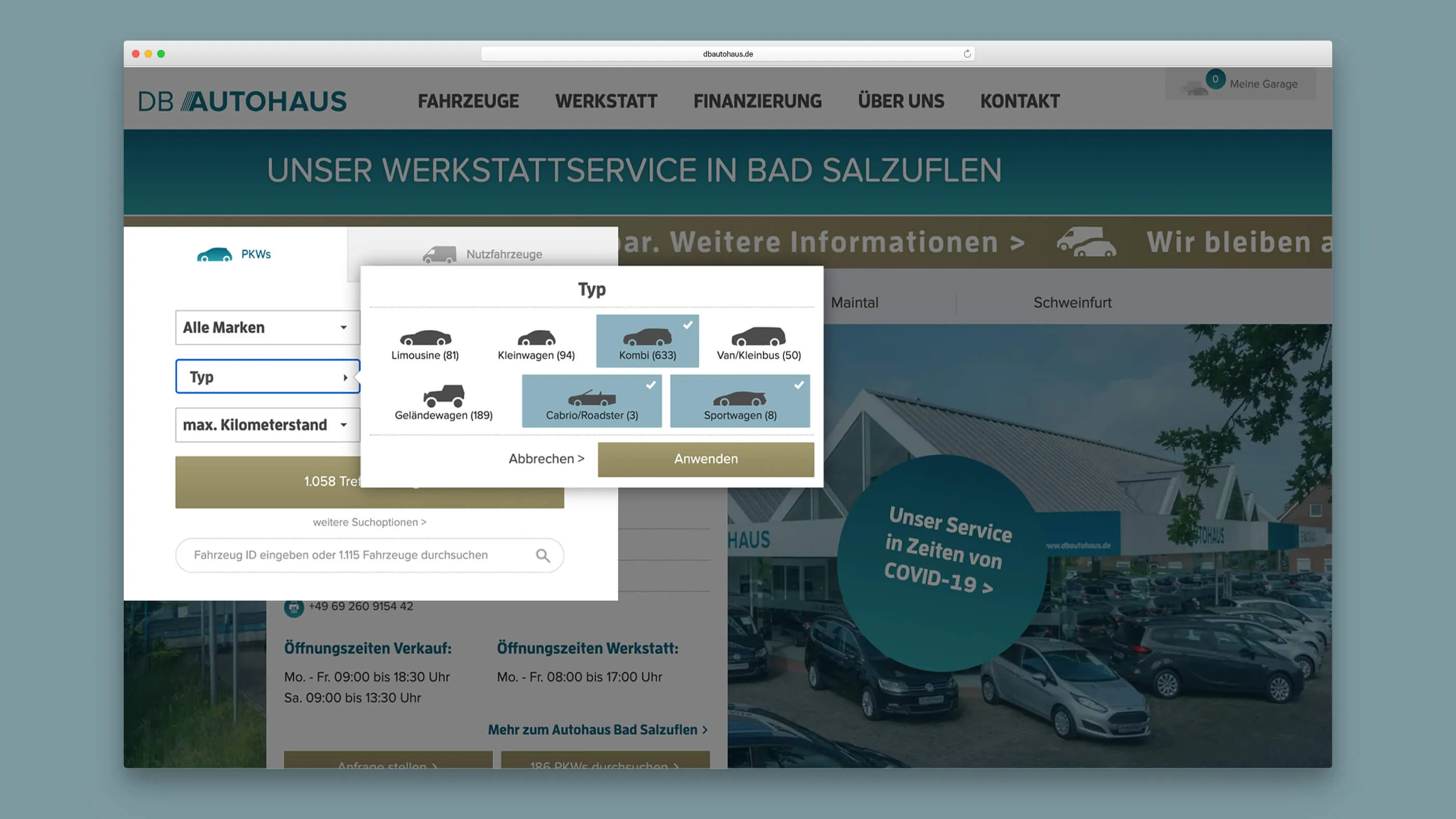 View of the navigation concept