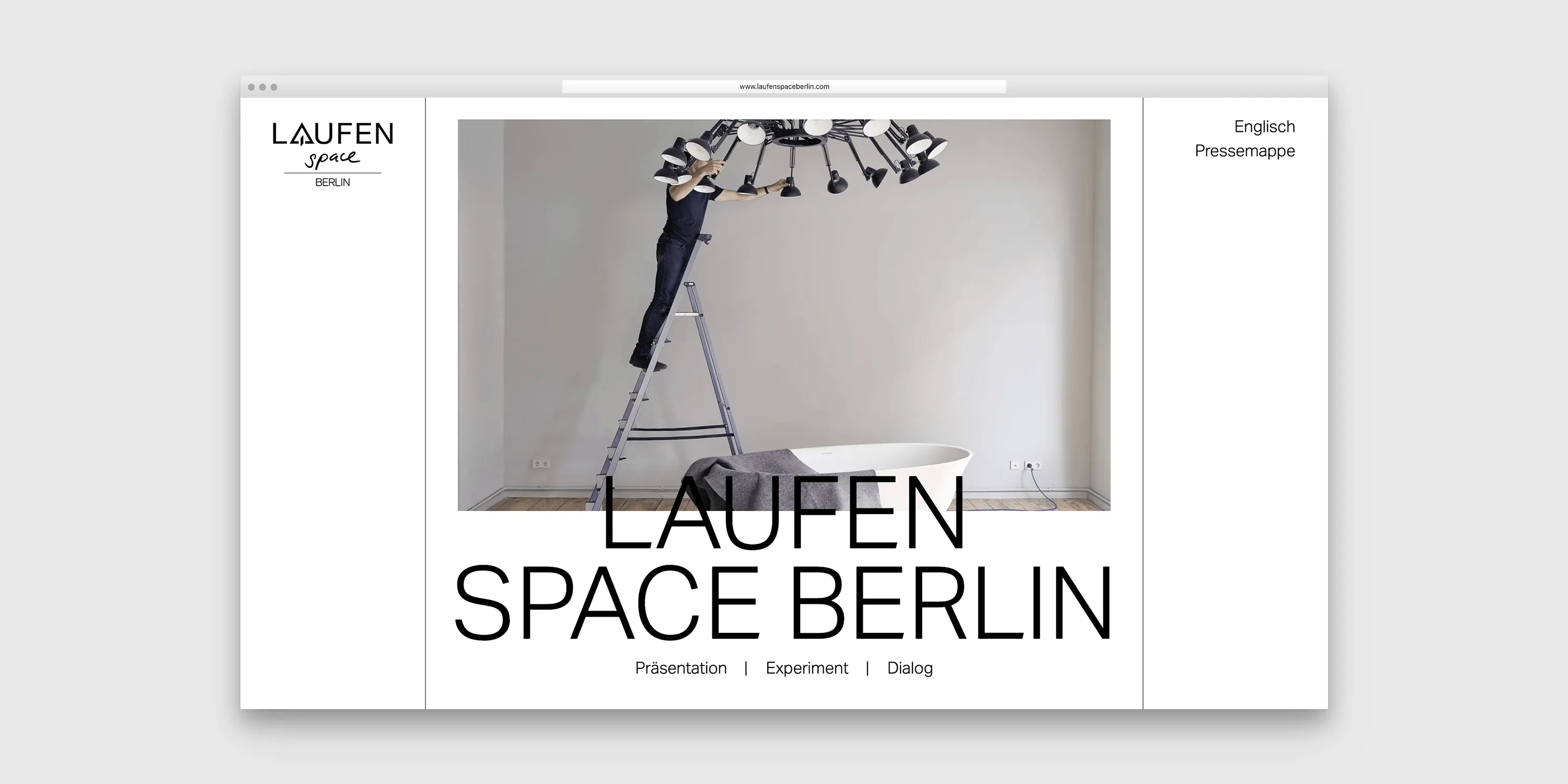 Mann installiert die Lampe Dear Ingo von moooi im Laufen Showroom