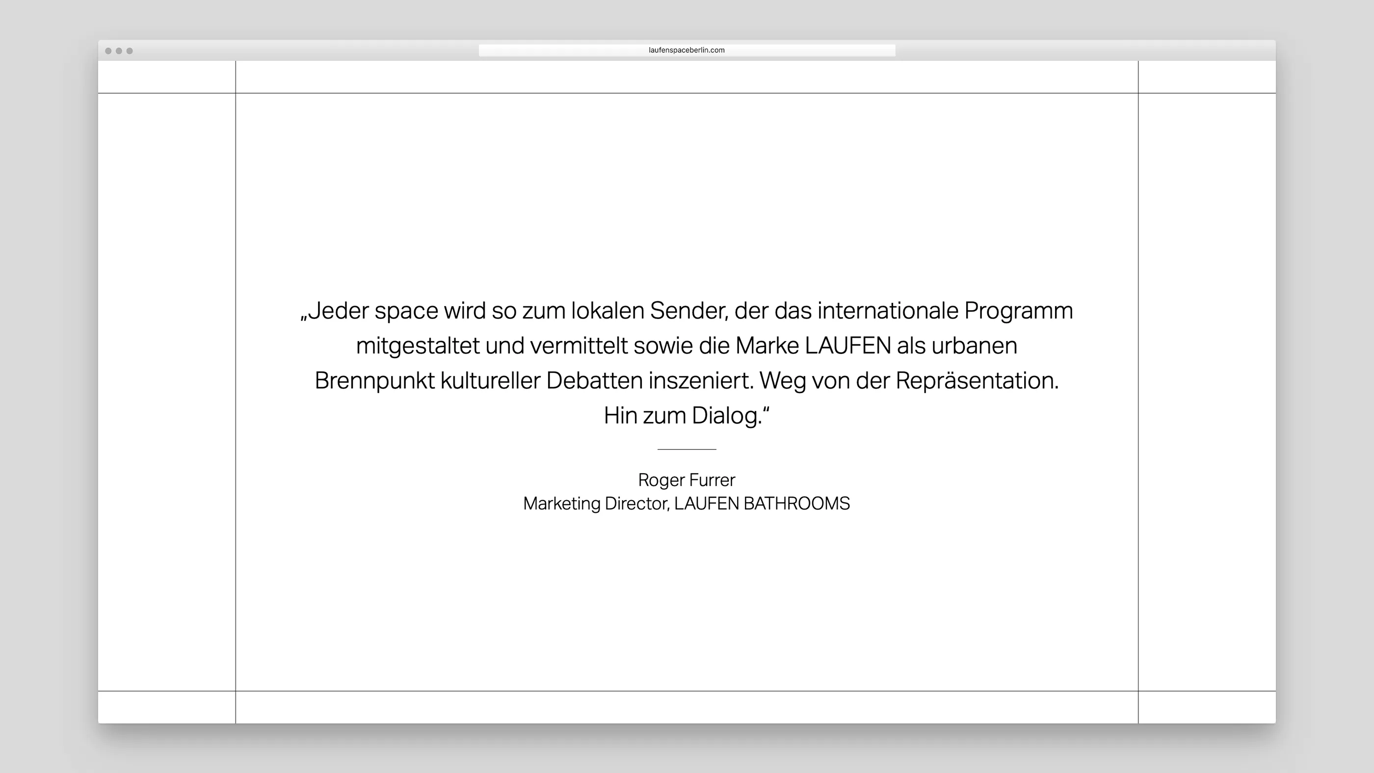 Zitat von Laufen Marketing Dirctor Roger Furrer