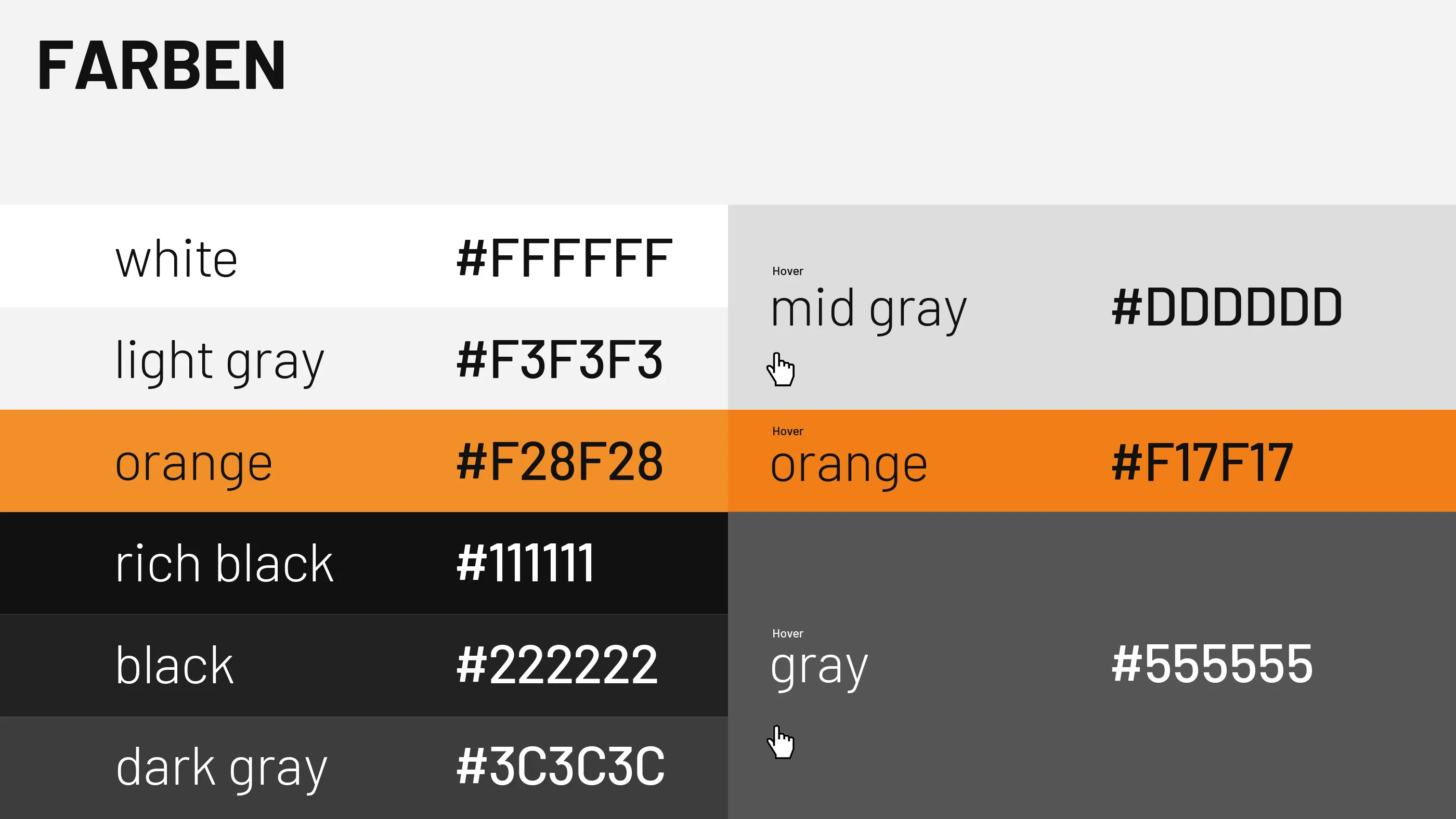 Detail view of the style guide of the Media Asset Management System from SixOMC