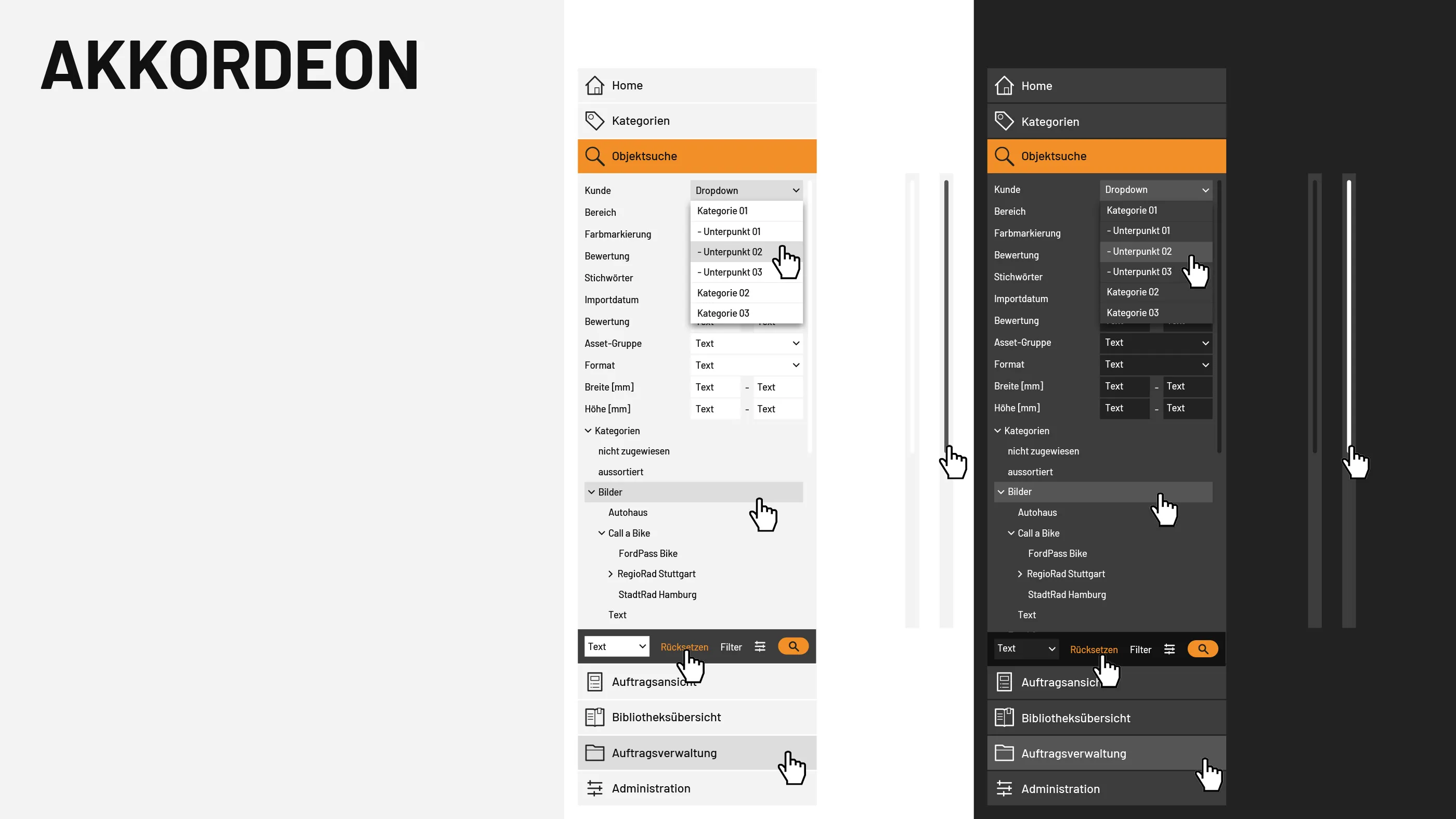 Detail of the GUI of the Media Asset Management System from SixOMC