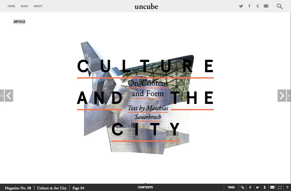 Culture and the City uncube magazine issue 08