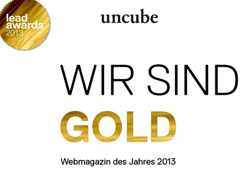 Gold for Uncube at the Lead Awards 2013