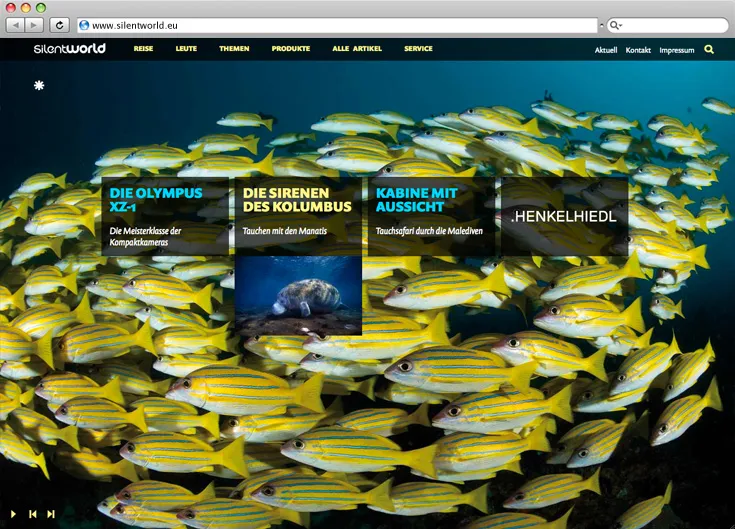 Silentworld, homepage, yellow, fish