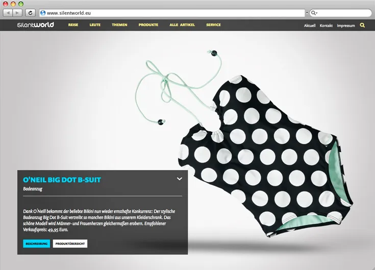 Silentworld, product view, swimming costume