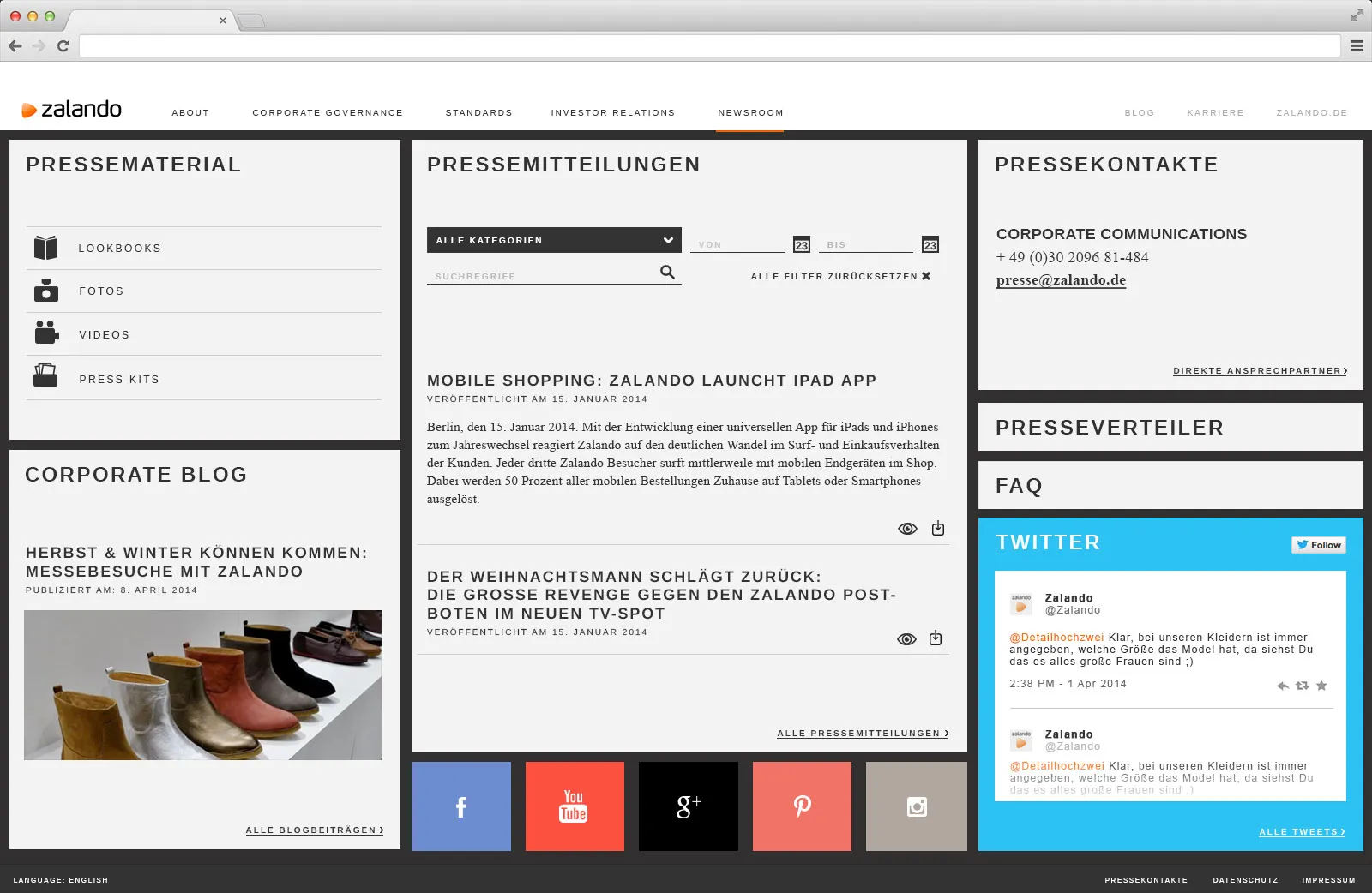 Zalando Corporate Site 05
