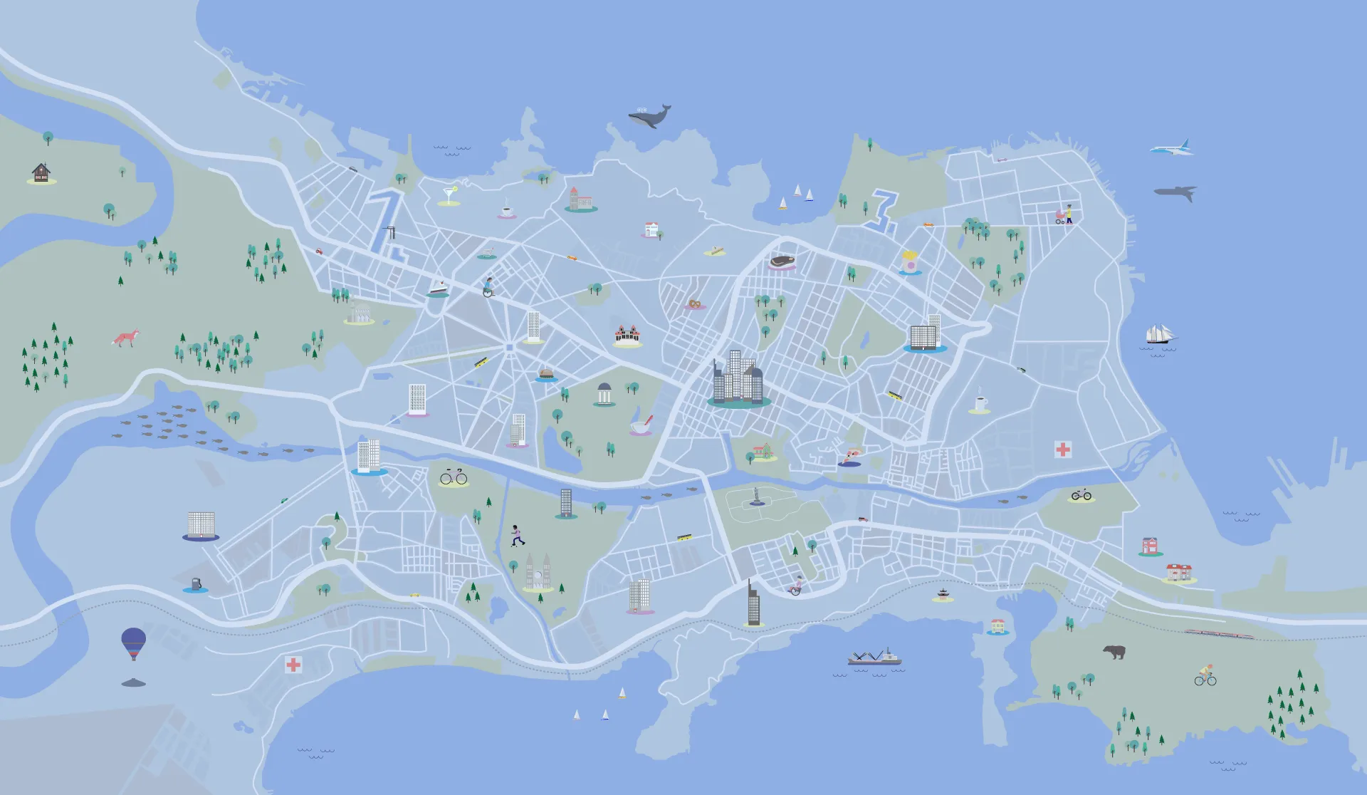 MapMyDay Illustration Karte