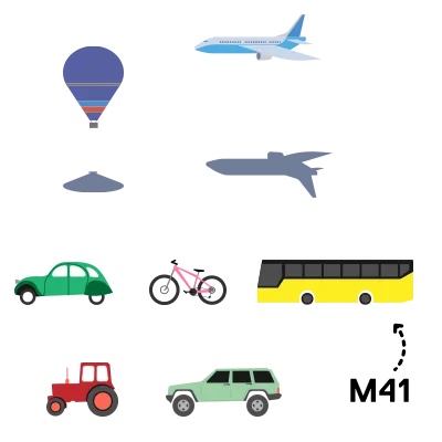 MapMyDay Illustrationen Verkehrsmittel