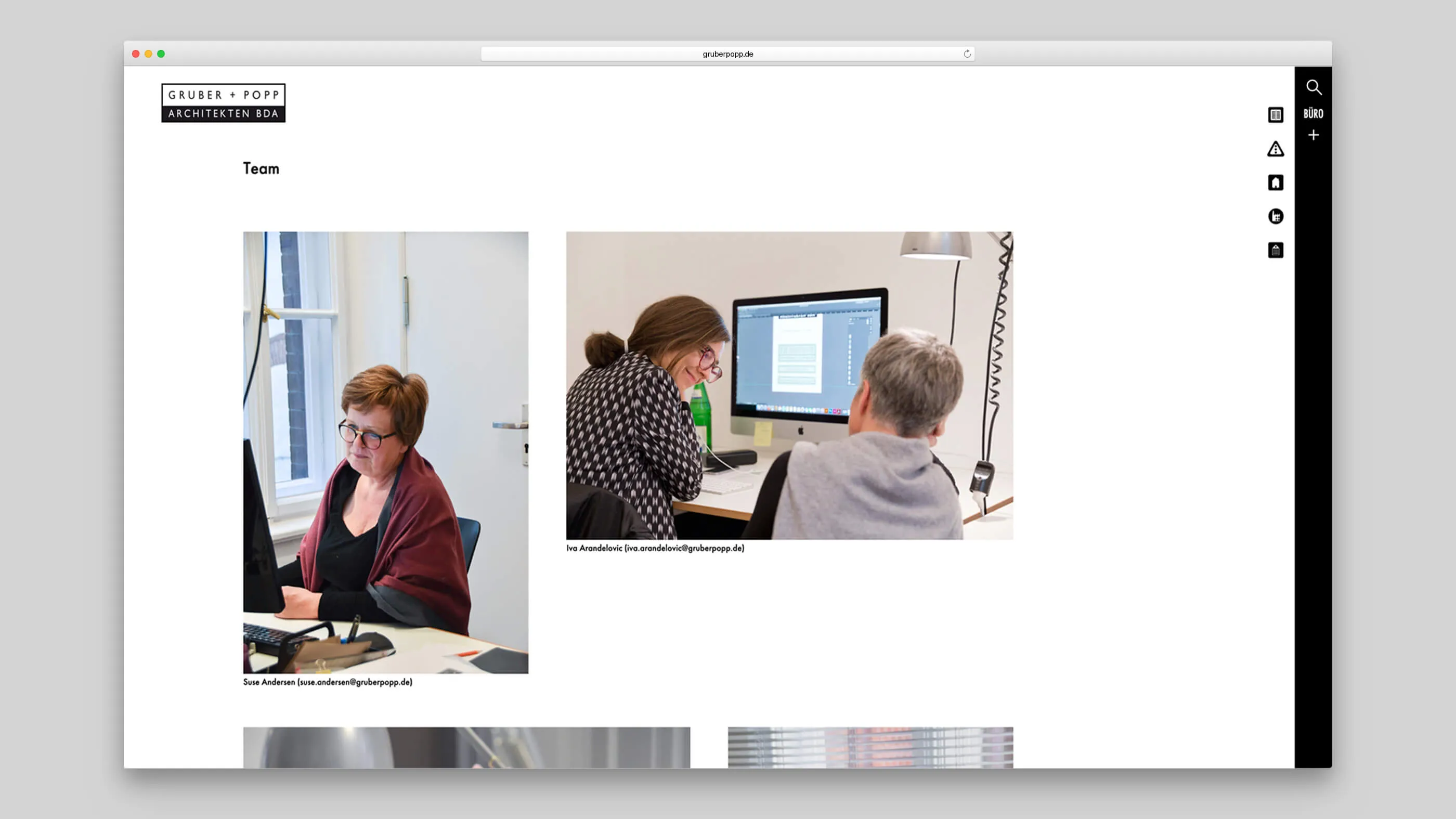 Portraits of employees of the architecture firm Gruber und Popp