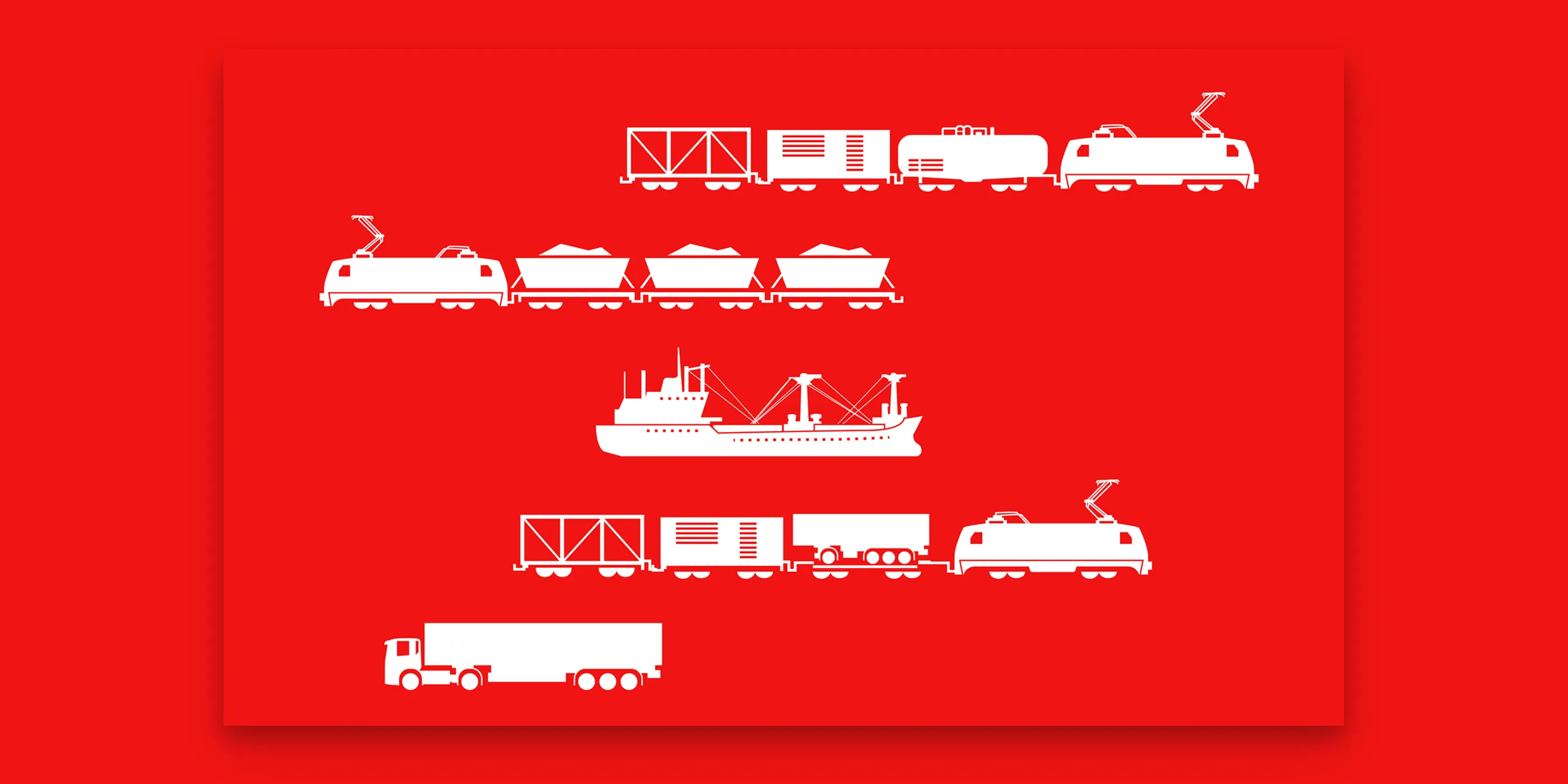 Graphics of DB Cargo's means of transport